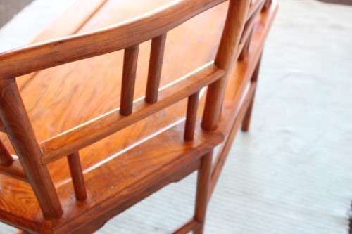 An incredible and beautifully made Burmese Teak two-seater bench in stunning condition