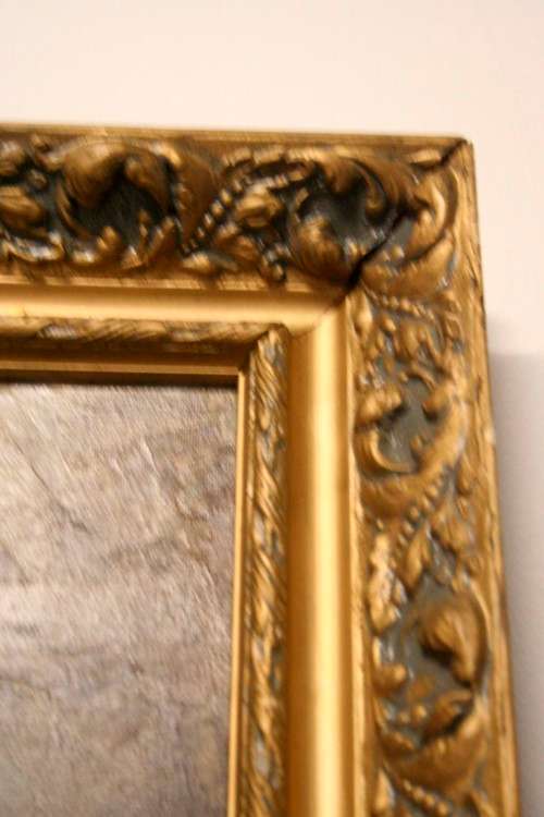 A beautiful large still life painting on canvas signed "Aaron" in a stunning frame.