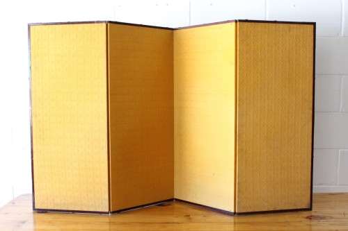 A wonderful four-part Japanese "Byobu" folding screen - hand painted - from the Showa period!!