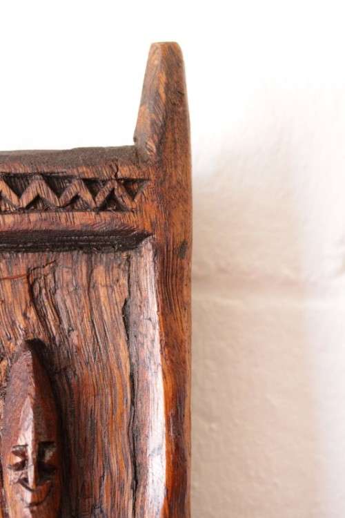 **RS17** A hand carved vintage/ antique? West African (Mali) "Dogon" granary door with sliding latch