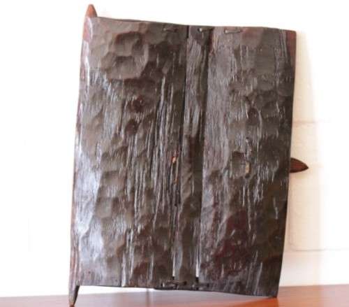 **RS17** Rare hand carved vintage/ antique? West African (Mali) Dogon granary door w/ sliding latch
