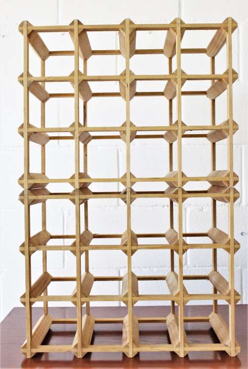 Wonderful and practical table-top wooden wine racks with space for 12 wine bottles - Only 7 left!!!