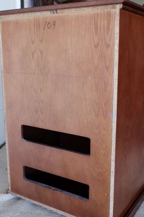 **RS17** A double door mahogany coffee station cabinet - ideal for a lodge or B&B or home
