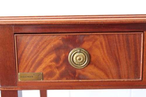 **RS17** Wonderful vintage Mahogany Regency-style desk with double drawers and fluted legs!!