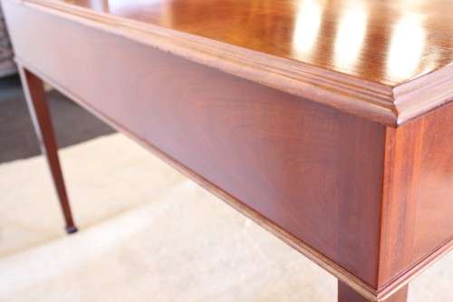 **RS17** Wonderful vintage Mahogany Regency-style desk with double drawers and fluted legs!!