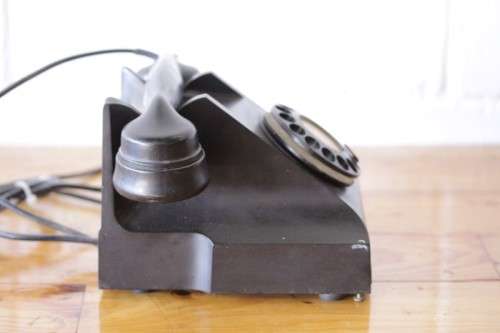 An amazing vintage British made "Siemens Brothers & Co." (London) black Bakelite telephone