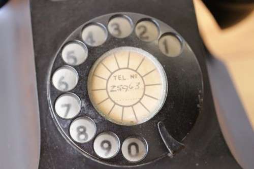 An amazing vintage British made "Siemens Brothers & Co." (London) black Bakelite telephone