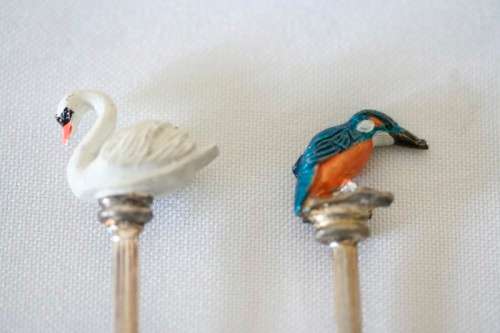 A superb set of six WAPW Great Britain silver plated 3D bird tip teaspoons in original box.