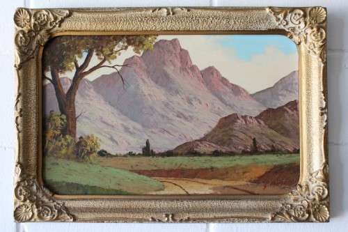 An incredible signed and framed Gawie Cronje (1930 - 2007) oil on board landscape painting