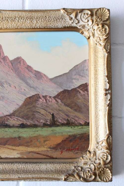 An incredible signed and framed Gawie Cronje (1930 - 2007) oil on board landscape painting