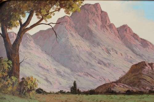An incredible signed and framed Gawie Cronje (1930 - 2007) oil on board landscape painting