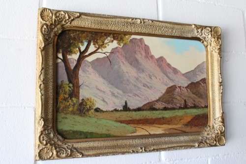 An incredible signed and framed Gawie Cronje (1930 - 2007) oil on board landscape painting