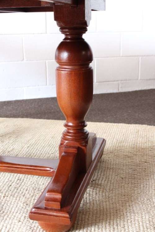 A stunning Sapele wood & Mahogany wood combination 6-seater dining suite with carver chairs