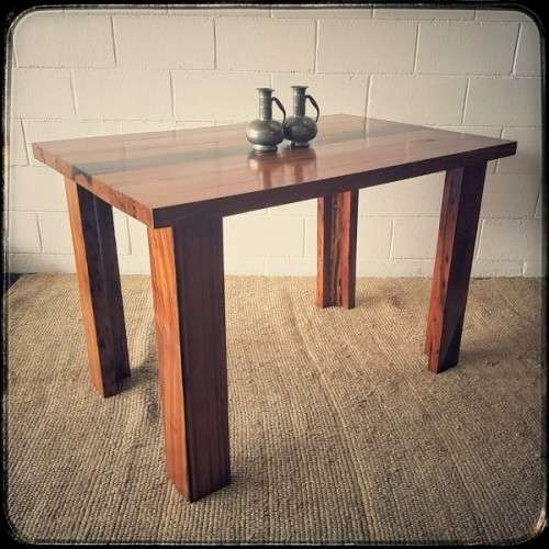 **RS17** Beautiful & well made solid sleeper wood (Rhodesian Teak) 4-seater dining table - a stunner