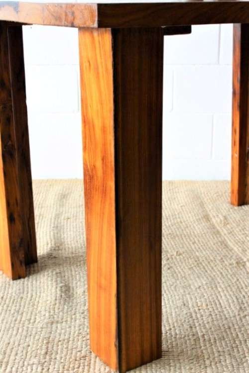**RS17** Beautiful & well made solid sleeper wood (Rhodesian Teak) 4-seater dining table - a stunner