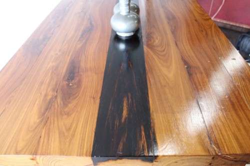**RS17** Beautiful & well made solid sleeper wood (Rhodesian Teak) 4-seater dining table - a stunner