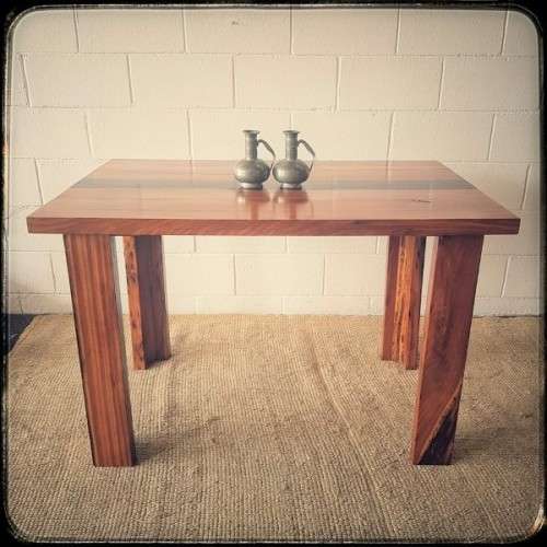 **RS17** Beautiful & well made solid sleeper wood (Rhodesian Teak) 4-seater dining table - a stunner