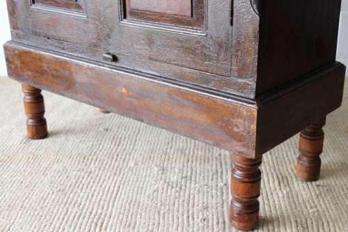A superb "Javanese" Oriental Indonesian Teak double door cabinet with an amazing paint technique!!