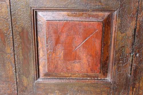 A superb "Javanese" Oriental Indonesian Teak double door cabinet with an amazing paint technique!!