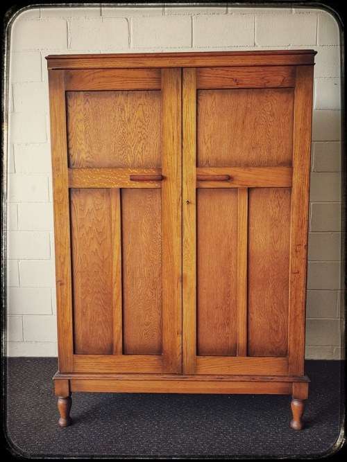 An awesome vintage gentleman's (Jongmans kas) wardrobe w/ a vanity mirror inside - stunning!!