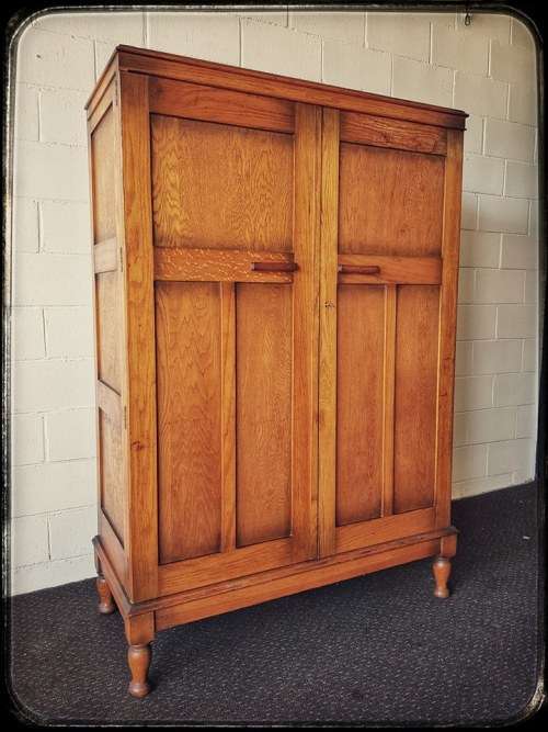An awesome vintage gentleman's (Jongmans kas) wardrobe w/ a vanity mirror inside - stunning!!