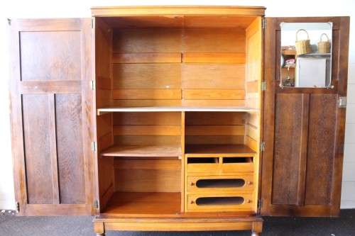 An awesome vintage gentleman's (Jongmans kas) wardrobe w/ a vanity mirror inside - stunning!!