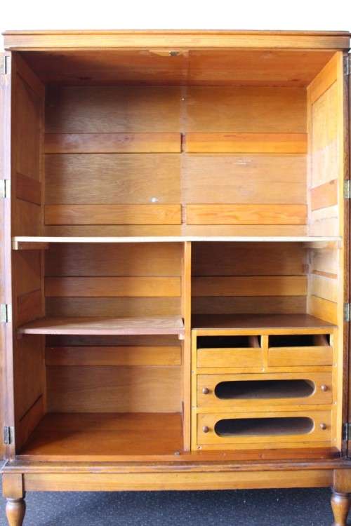 An awesome vintage gentleman's (Jongmans kas) wardrobe w/ a vanity mirror inside - stunning!!