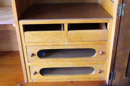 An awesome vintage gentleman's (Jongmans kas) wardrobe w/ a vanity mirror inside - stunning!!