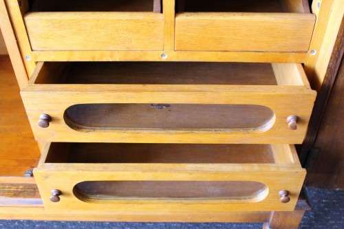 An awesome vintage gentleman's (Jongmans kas) wardrobe w/ a vanity mirror inside - stunning!!