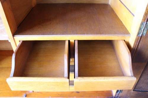 An awesome vintage gentleman's (Jongmans kas) wardrobe w/ a vanity mirror inside - stunning!!