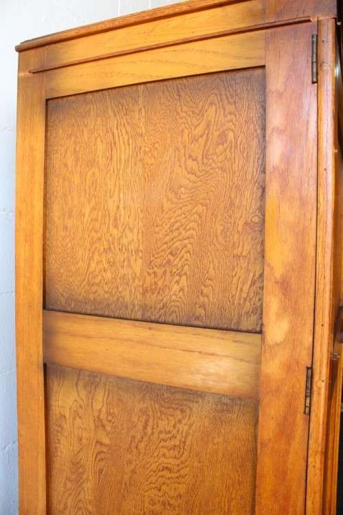 An awesome vintage gentleman's (Jongmans kas) wardrobe w/ a vanity mirror inside - stunning!!