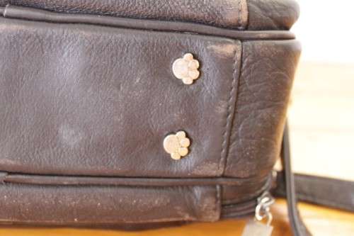 **RS17** An original black leather "Hush Puppies" travel document shoulder bag with loads of pockets
