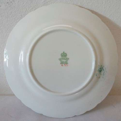A beautiful vintage "Aynsley" fine bone china "Wilton Blue" pattern trio, gorgeous on display.