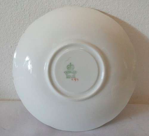 A beautiful vintage "Aynsley" fine bone china "Wilton Blue" pattern trio, gorgeous on display.
