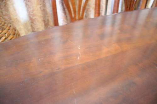 An absolutely stunning vintage Imbuia Ball & claw 6-seater dining room table w 6 faux leather chairs