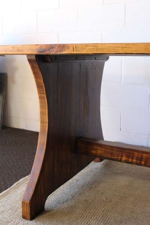 **RS17** A sturdy solid wooden (2.4m long) 8 to 10 seater dining/ patio table in great condition