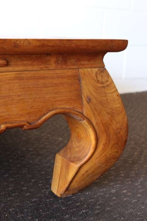 A superb & beautifully made vintage oriental Elm wood square centre coffee table in lovely condition