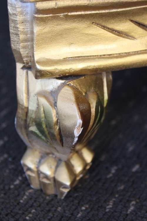 Fabulous tall gold gilded curved glass display cabinet w/ ornate detailing & a light in the cabinet