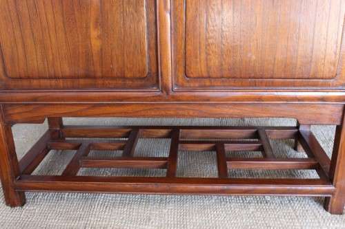 Spectacular vintage "Hualimu" (Oriental Rosewood) 16-drawer full partners desk w solid brass handles