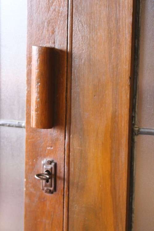 A stunning antique Art Deco 3-shelf lead-glass door front double door book case/ display cabinet