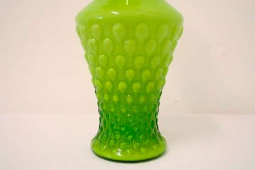 A superb vintage 1960s-70s Japanese made knobbled green "Dalek" vase.