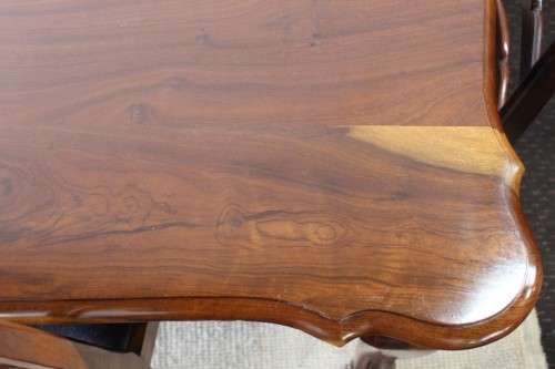 A wonderful vintage ball & claw dining room suite with 6x fabulous carved and upholstered chairs