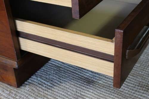 **RS17** A vintage large Yew wood executives office desk with a leather inlay top and ample space!!