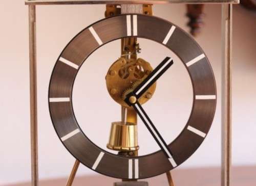 A rare vintage West German made Kieninger & Obergfell electro-magnetic quartz table clock