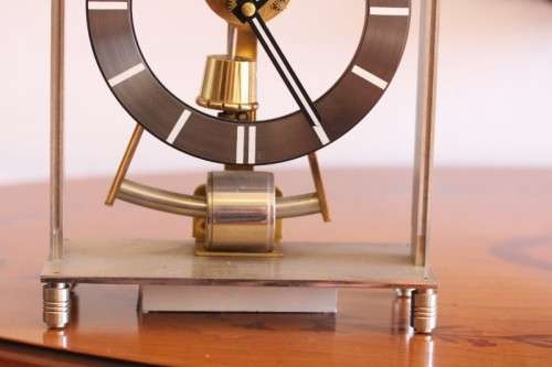 A rare vintage West German made Kieninger & Obergfell electro-magnetic quartz table clock