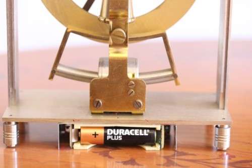 A rare vintage West German made Kieninger & Obergfell electro-magnetic quartz table clock