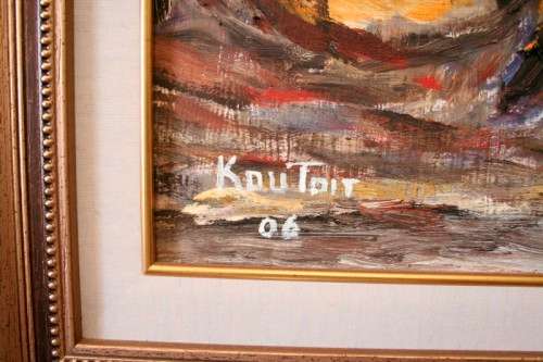 **RS17** A beautiful signed and framed "K Du Toit" oil painting of a scenic country home.