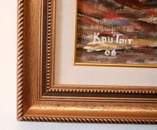 **RS17** A beautiful signed and framed "K Du Toit" oil painting of a scenic country home.