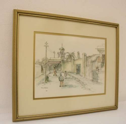 **RS17** A wonderful framed and signed Terry Niehaus water colour print street scene