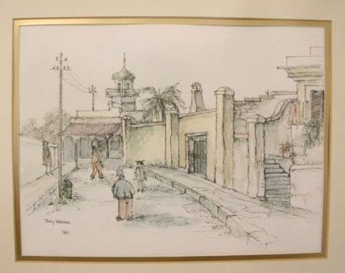 **RS17** A wonderful framed and signed Terry Niehaus water colour print street scene